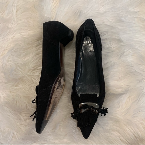 Stuart Weitzman suede kitten heeled flats - Picture 2 of 4